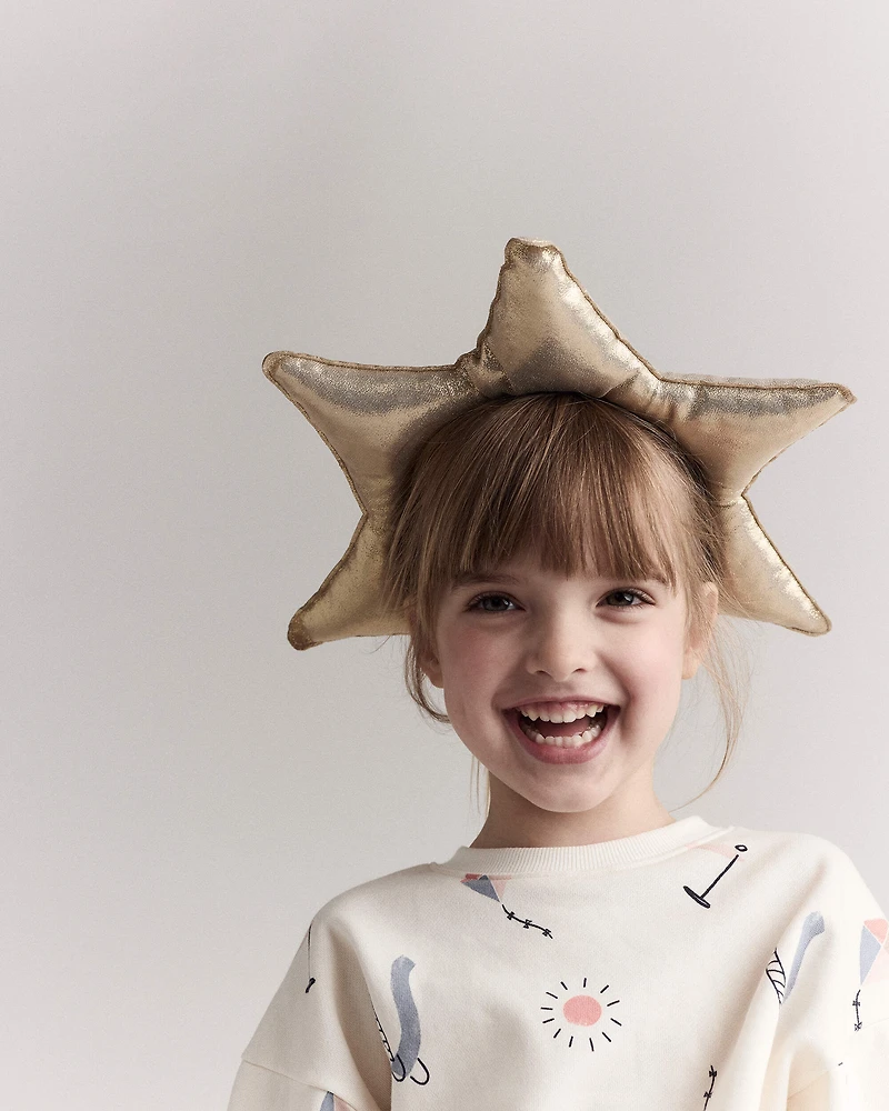 Toddler Star Glitter Headband - Gold