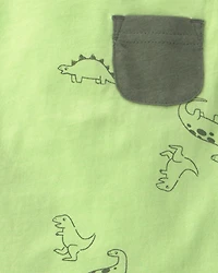 Baby Boy 2-Piece Dinosaur Top & Short Set - Green