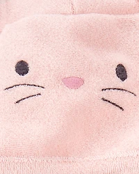 Baby Bunny Hooded Terry Robe - Pink