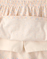 Toddler Girl 2-Piece Floral French Terry Top & Skort Set - Cream