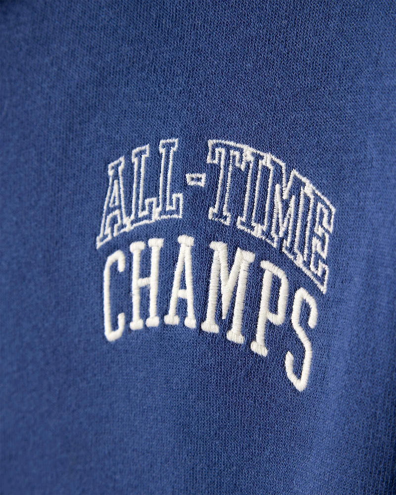 Boys Fleece Varsity Jacket - Navy