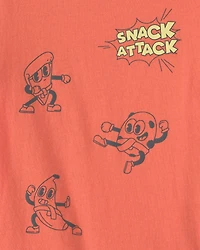 Toddler Boy Snack Attack Graphic Tee - Coral