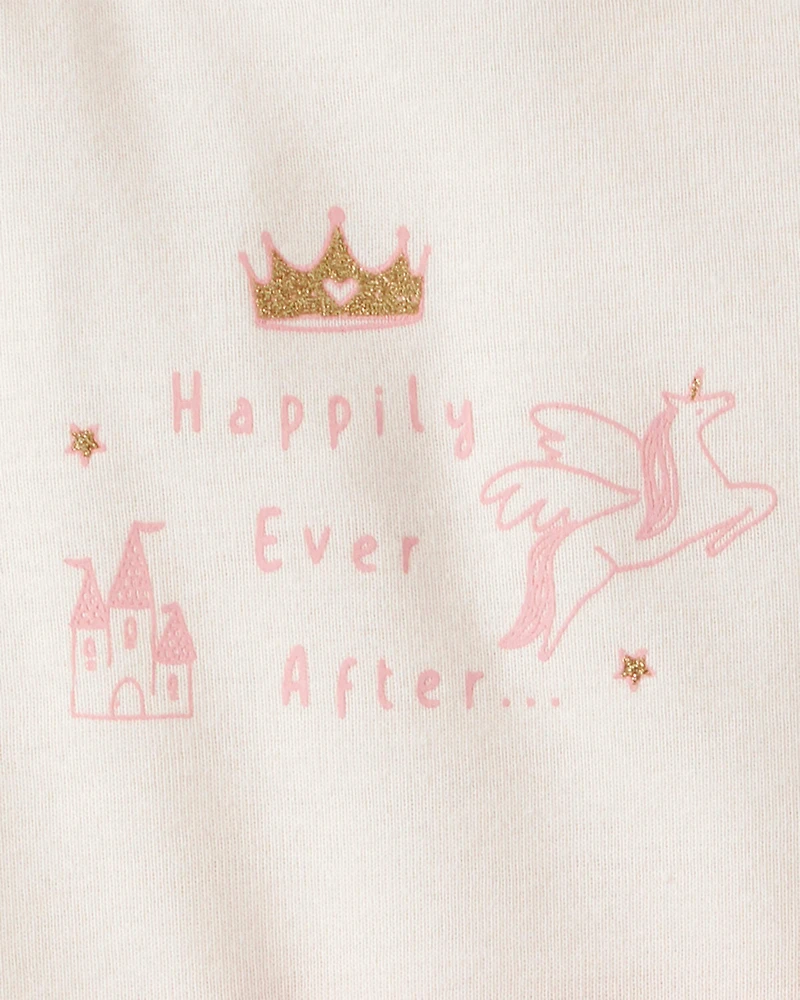 Baby Girl 3-Piece Unicorn Star Print Cotton Long-Sleeve Bodysuit & Pant Set - Pink/White