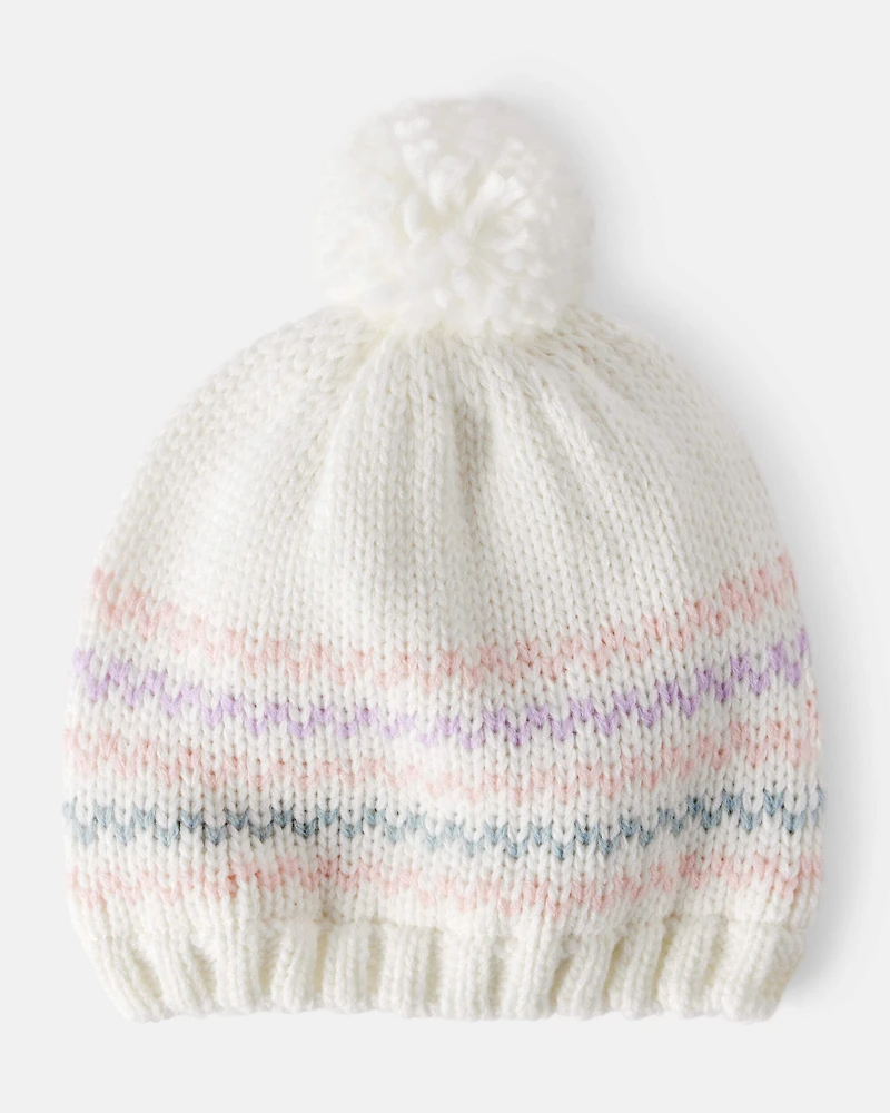 Baby Girl Winter Hat - White