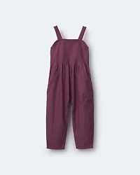 Toddler Girl Pleated Overalls - Purple