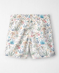 Boys Recycled Swim Trunks in Tropical Paradise