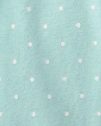 Baby Girl 4-Piece Fairy Tale Dragon 100% Cotton Short-Sleeve Snug Fit Pajama Set - Blue/Ivory