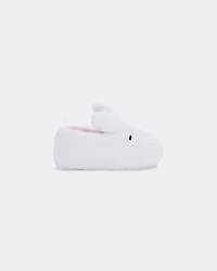 Girls Bunny Slippers - White