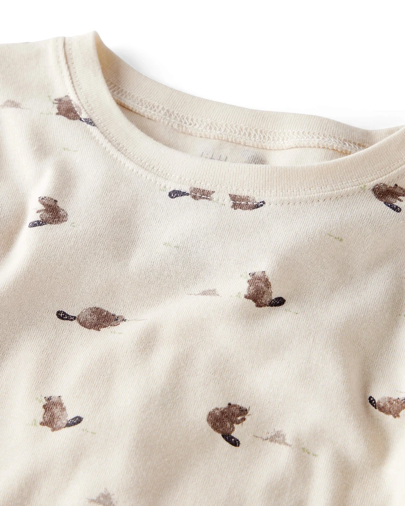 Baby Organic Cotton Pajamas in Beaver Creek Print