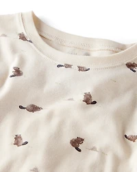 Baby Organic Cotton Pajamas in Beaver Creek Print