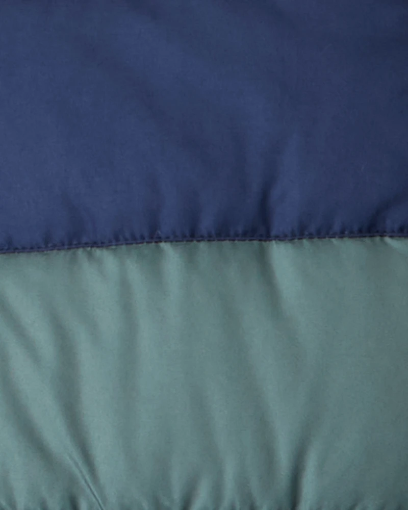 Boys 2-Piece Dinosaur Hooded Snowsuit Jacket & Bib Set - Green/Blue