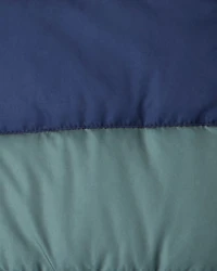 Boys 2-Piece Dinosaur Hooded Snowsuit Jacket & Bib Set - Green/Blue