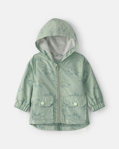 Baby Boy Dinosaur Raincoat - Green