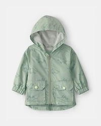 Baby Boy Dinosaur Raincoat - Green