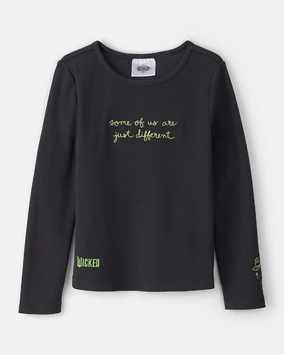 Girls Wicked Elphaba Rib Top - Black