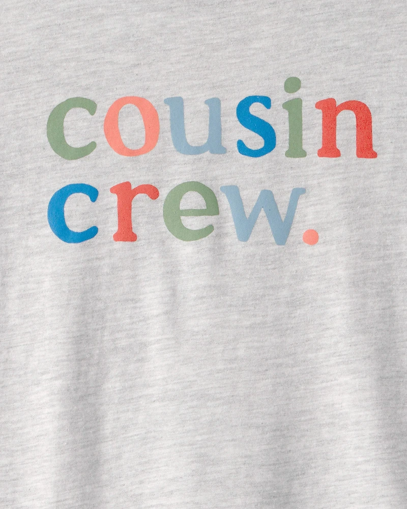 Kids 'Cousin Crew' Graphic Tee - Grey