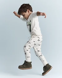 Toddler City Park™ Jogger Pant in Snow Day Print - Cream
