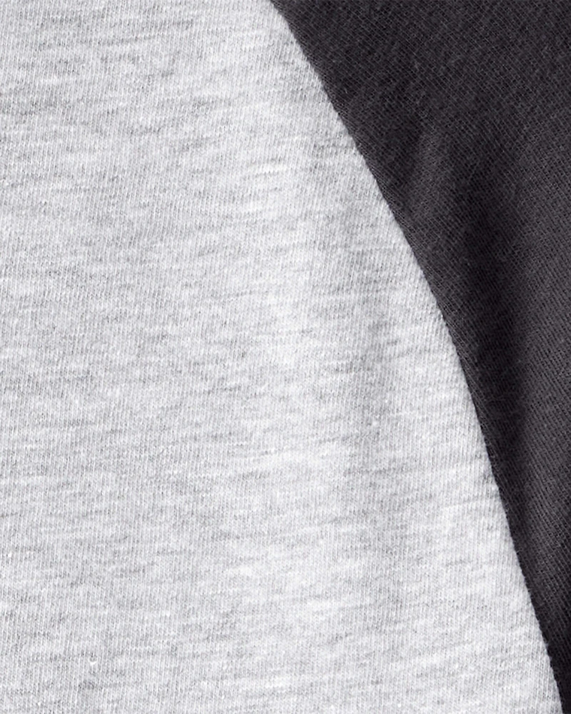 Boys Long-Sleeve Raglan Tee - Charcoal