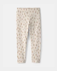 Toddler Girl Dots Pull-On Stretch Leggings - Cream