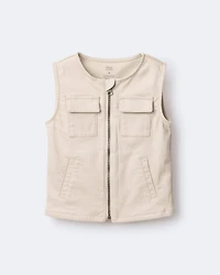 Toddler Zip-Up Vest - Khaki