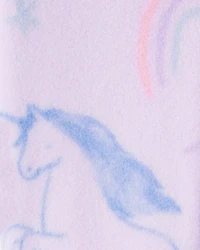 Toddler Girl Unicorn Loose Fit Long-Sleeve 1-Piece Pajamas - Purple