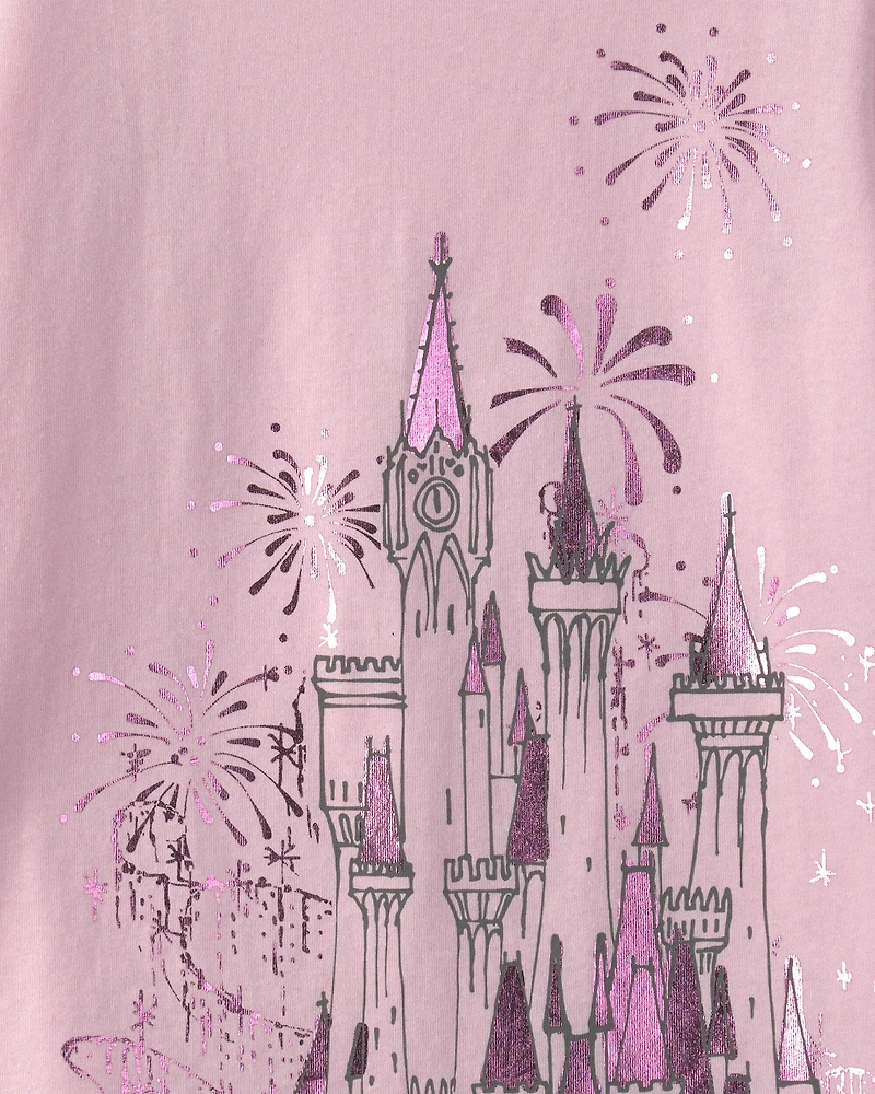 Girls Disney© Castle Graphic Tee - Pink