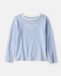 Girls Drama Club Long-Sleeve Graphic Tee - Blue