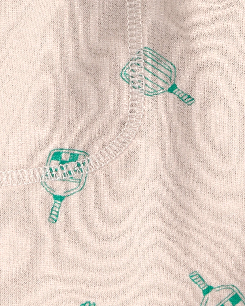 Toddler Boy Pickleball French Terry Shorts - Brown