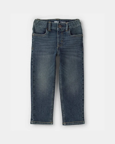 Toddler Neutral Faded Dark Wash Straight-Leg Jeans