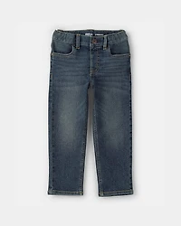 Toddler Neutral Faded Dark Wash Straight-Leg Jeans