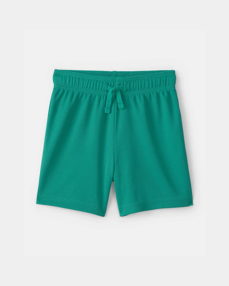 Toddler Boy Mesh Active Shorts - Green