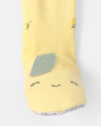 Toddler Lemon 100% Cotton Snug Fit 1-Piece Pajama - Yellow