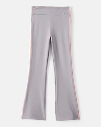 Girls Knit Flare Active Pants - Grey