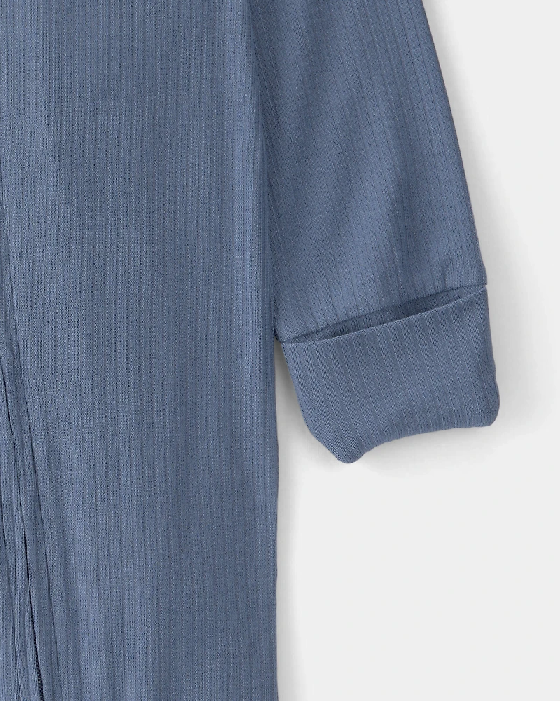 Baby Boy 2-Way Zip PurelySoft Sleep & Play Pajama - Blue