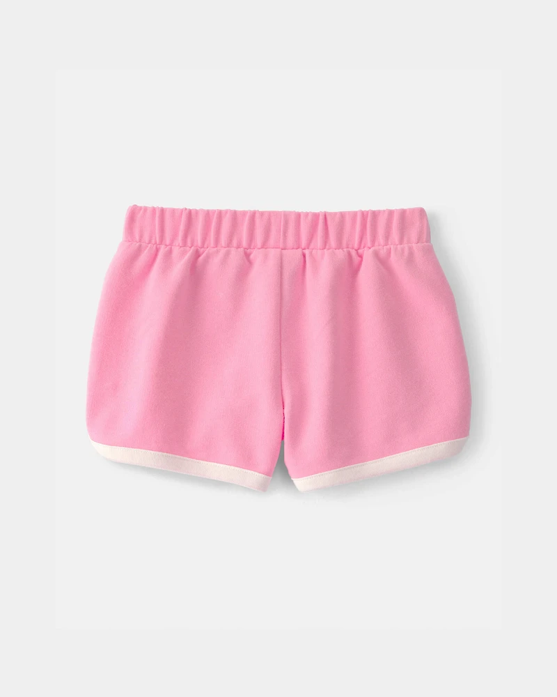 Toddler Girl French Terry Athletic Shorts - Pink