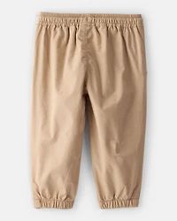 Baby Boy Lined Joggers - Tan