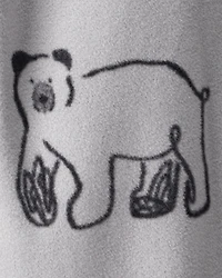 Toddler Boy Polar Bear Fleece Joggers - Grey