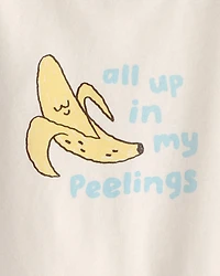 Baby Banana Graphic Bodysuit - Cream