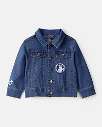 Baby Girl 2-Piece Bluey Denim Jacket & Skirt Set - Blue