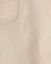 Girls Straight-Leg Cargo Pants - Cream