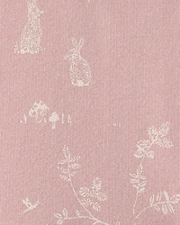 Baby Girl Organic Cotton French Terry Dress in Pink Bunnies Print