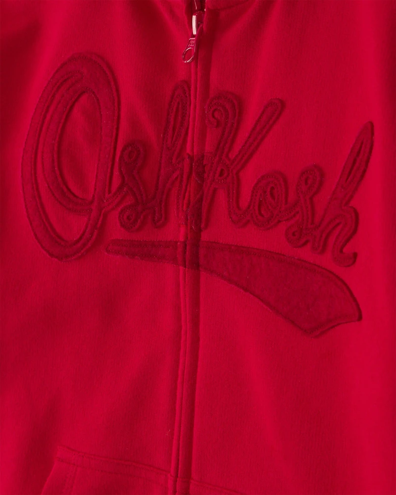 Kids OshKosh Logo Zip-Up Hoodie - Red