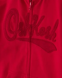 Kids OshKosh Logo Zip-Up Hoodie - Red