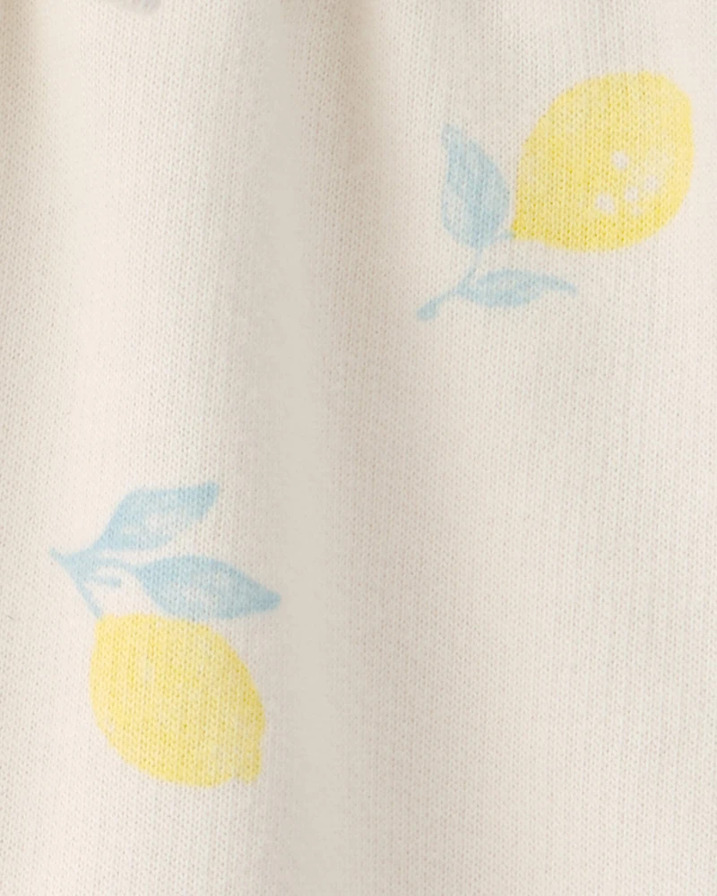 Baby Girl French Terry Shorts - Cream