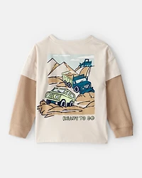 Toddler Boy Graphic Tee - Tan