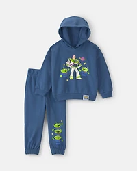 Toddler Boy 2-Piece Buzz Lightyear Long-Sleeve Hoodie & Pant Set - Blue