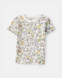 Toddler Easter Scavenger Hunt 100% Cotton Snug Fit 2-Piece Pajama Set - Ivory