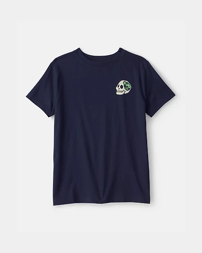 Boys Skull Graphic Tee - Blue