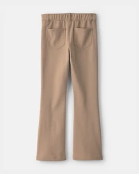 Girls 2-Pack Uniform Ponte Flare Pants - Khaki