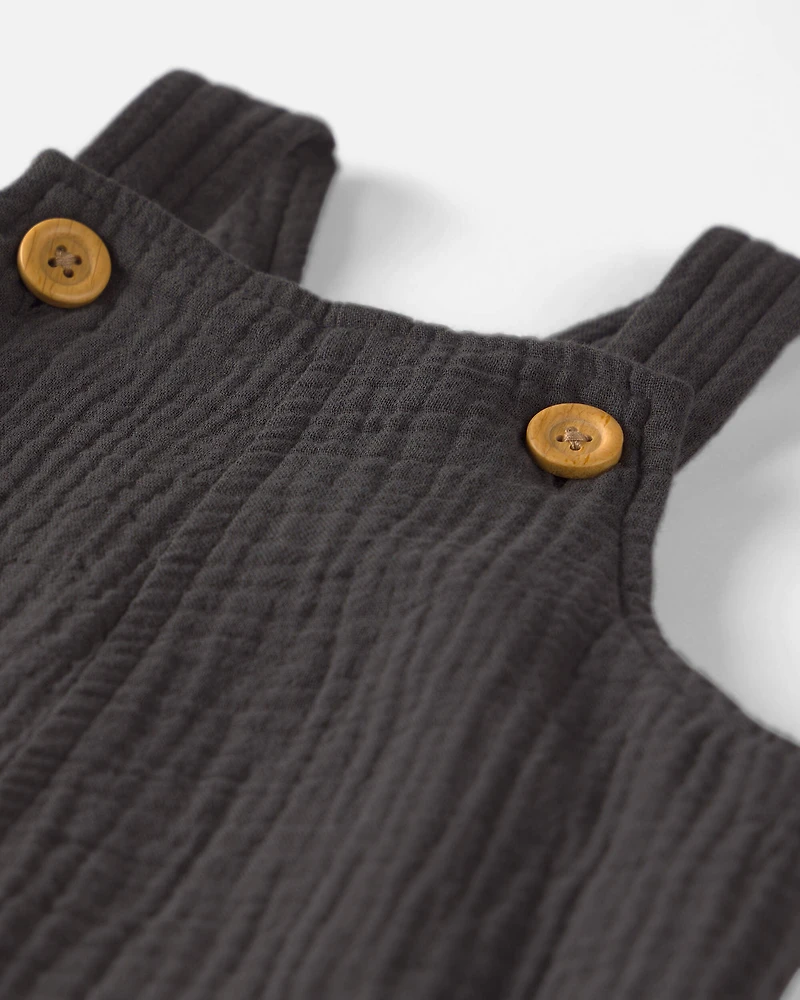 Baby Organic Cotton Gauze Shortalls